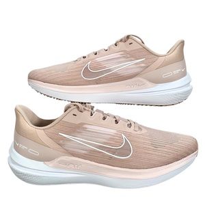 Nike WMS Air Winflo 9 Pink Oxford Barley Rose White Sneakers Sz 11.5 WMS 10 Mens